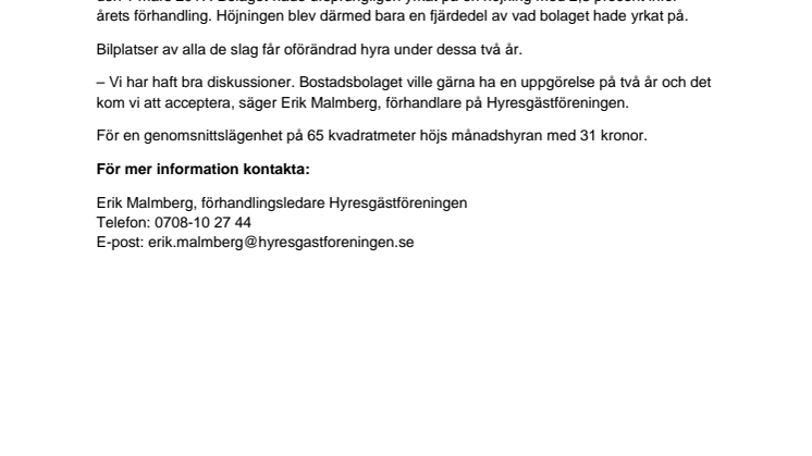Hyreshöjningen i Västervik – blev bara en fjärdedel