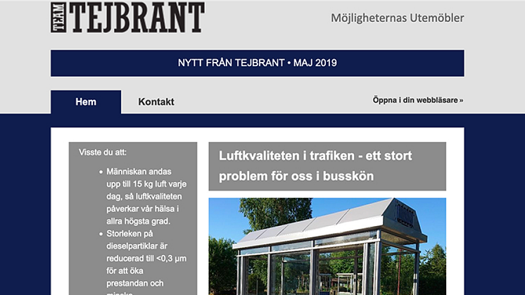 Nyhetsbrev Clean shelter