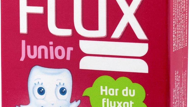 Flux Junior Jordgubb, Tuggummi, 18 st