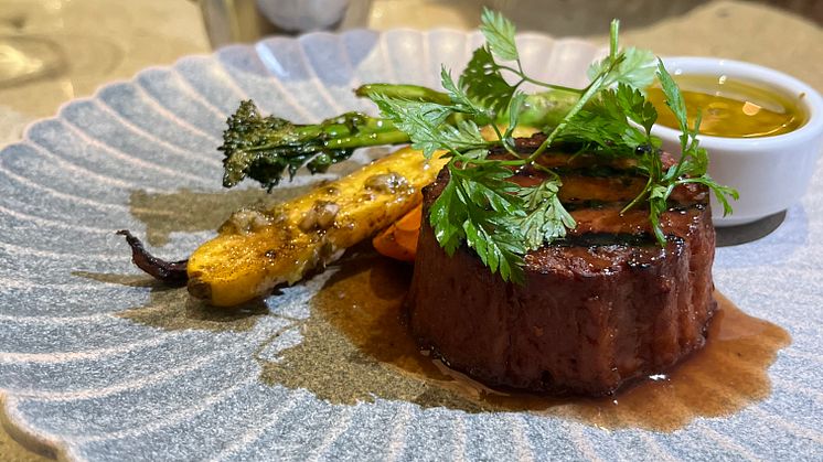 Vegan steak at Restaurant Grill in Stockholm