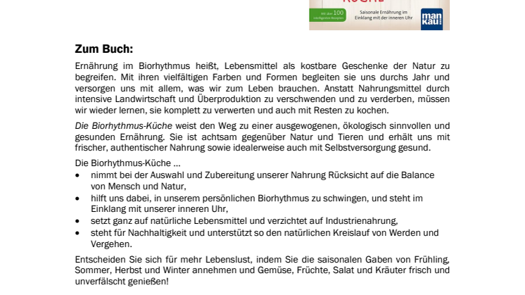 Waschzettel Biorhythmus-Küche