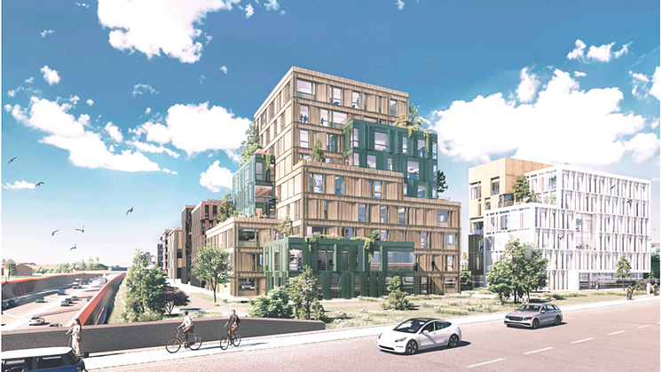 One of three commercial development projects, Lillehøjvej. The plan is to build up to 35,000 square meters of commercial property and potentially a health centre.