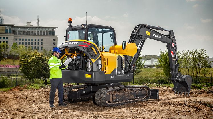 Volvo EC60E kompaktgrävare - servicetillgänglighet