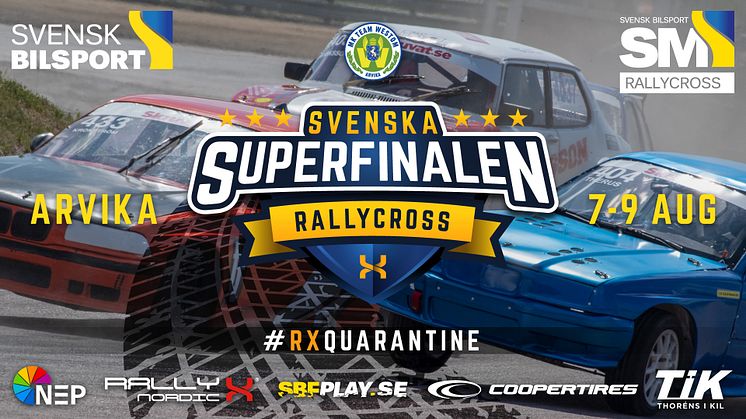 Superhelg i rallycross med SM-finaler och Rally X Nordic – historiskt livesänd i tre kanaler