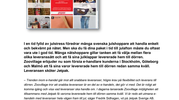 Jetpak hjälper e-handlare att förlänga julhandeln