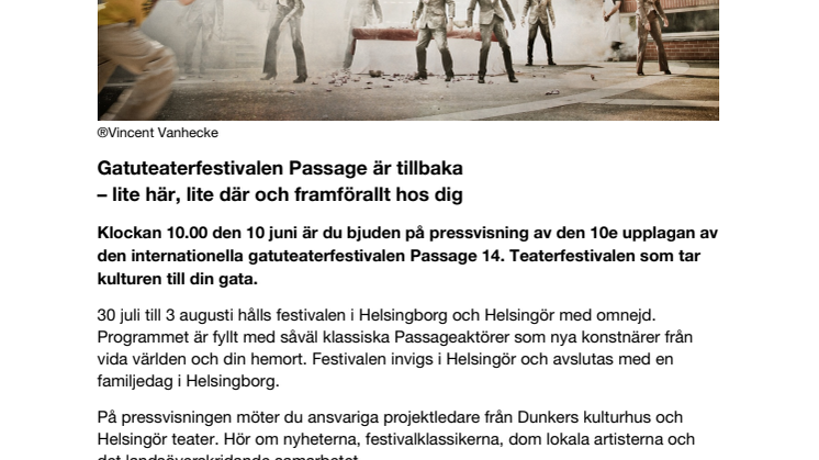 Gatuteaterfestivalen Passage är tillbaka   – lite här, lite där och framförallt hos dig