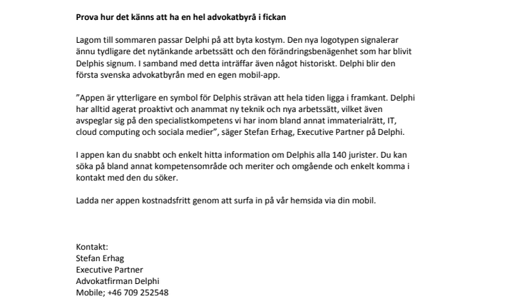 Prova hur det känns att ha en hel advokatbyrå i fickan