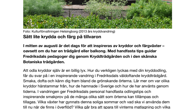 Sätt lite krydda och färg på tillvaron