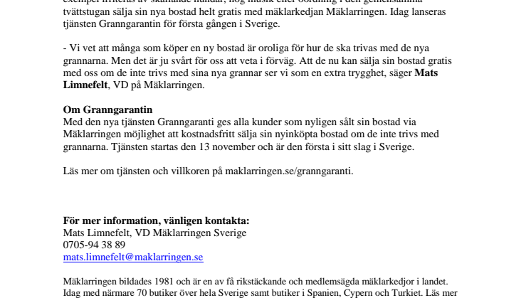 Mäklarkedja ger gratis hjälp med störiga grannar 