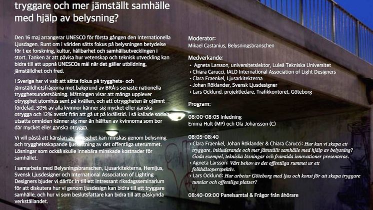 Inbjudan till Riksdagsseminarium 16 maj 2018.
