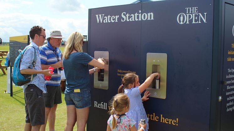 Golf fans at the 2019 British Open at Portrush, Northern Ireland, were treated to water as pure as nature intended by organisers The R&A in order to halt the sale of single use plastic bottles