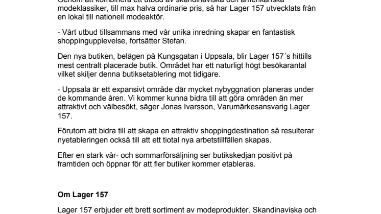 Lager 157 till Uppsala