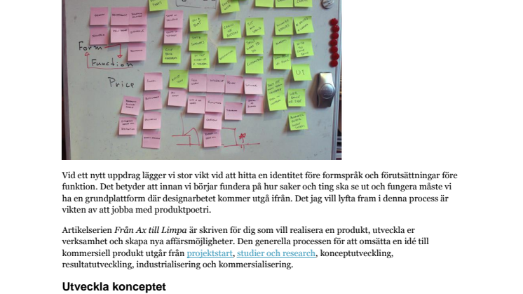 Från Ax till Limpa del 3 av 6 - Konceptutveckling