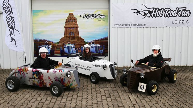 Andreas Nötzel, Josefin Möbius und Maik Wenckstern präsentieren die Hot Rods - Foto: Sarah Stollberg