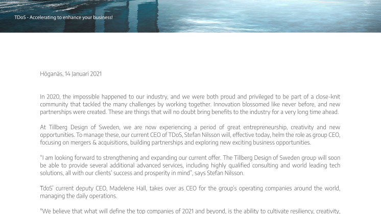 A Letter from TDoS 