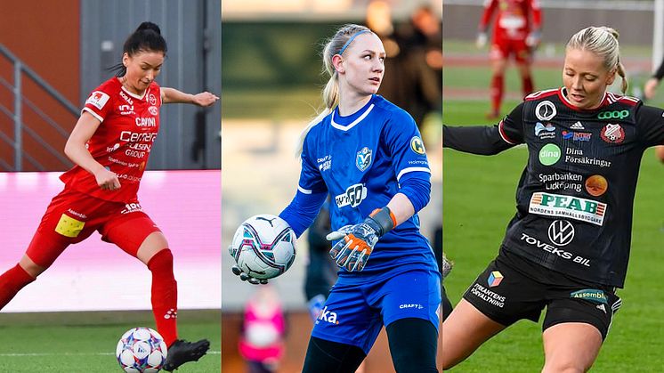 En målvakt och två målskyttar är nominerade till priset som Månadens Spelare i Elitettan i september
