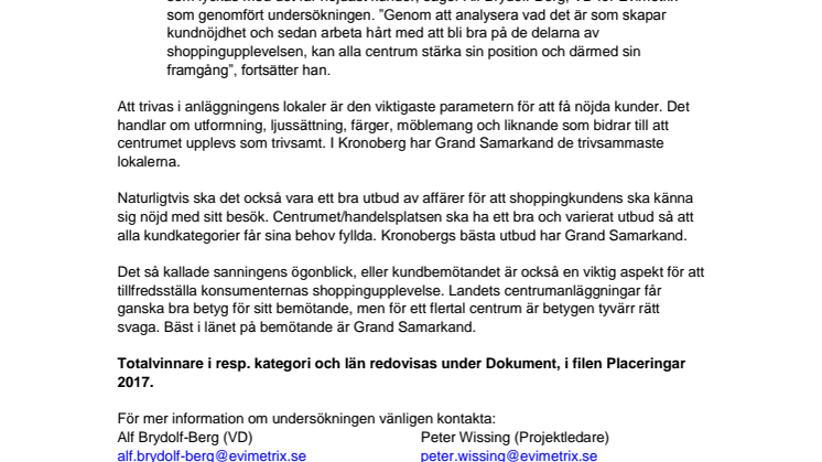 Grand Samarkand har Kronobergs nöjdaste shoppingkunder
