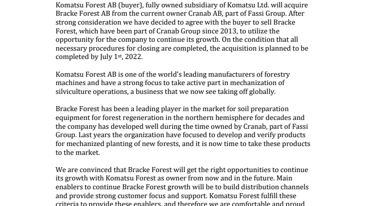 Press release - Bracke - English - Updated final version.pdf