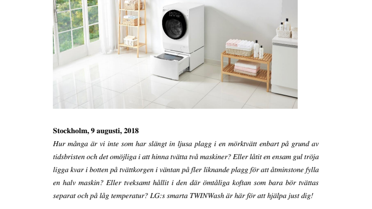 Tvätta smartare och spara tid med LG!