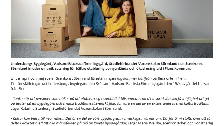 Ny teatersatsning i Flen - samverkan för snabbare etablering och mångfald