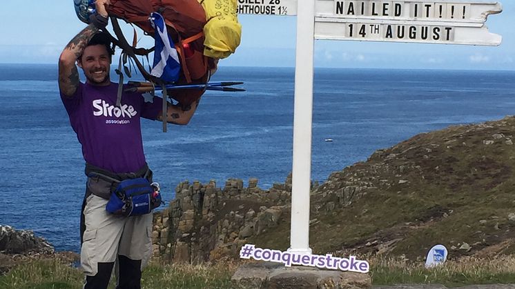 ​Blackpool fundraiser raises £1,500 for the Stroke Association by walking the length of Britain