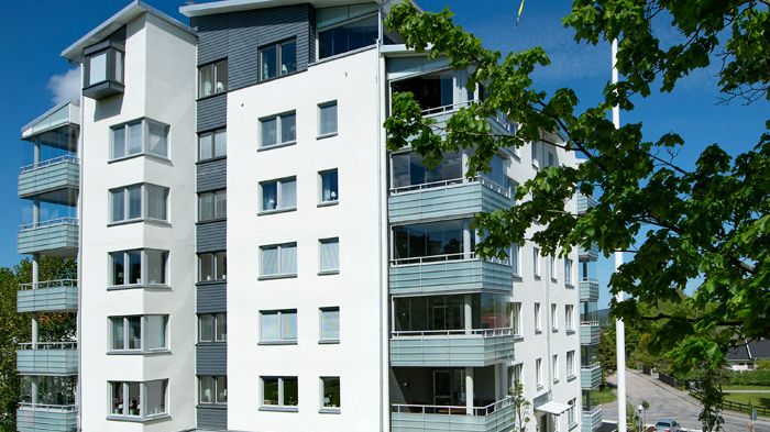Fasad putsad med Serporoc fasadsystem