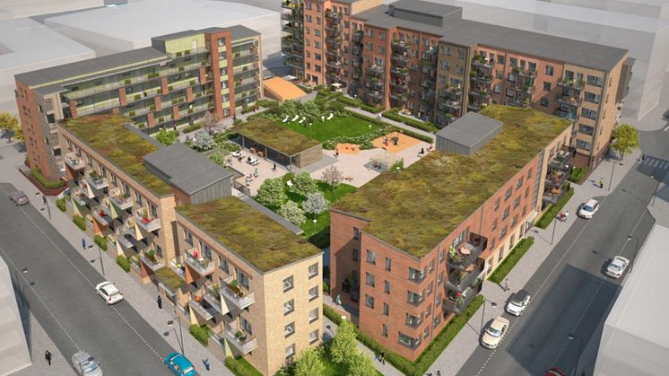 Brf Jubilaren i kvarteret Bostället nominerad till Årets byggnad i Sundbyberg
