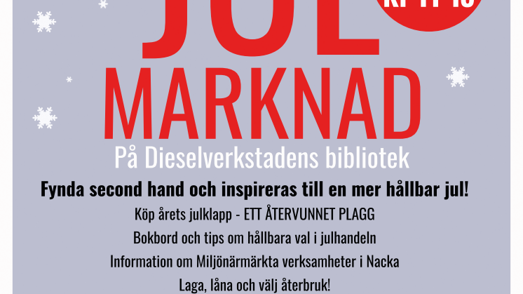 Affisch - Hållbar julmarknad 8 december