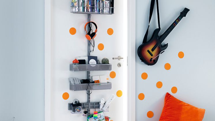 Elfa Utility Door and Wall rack i platin