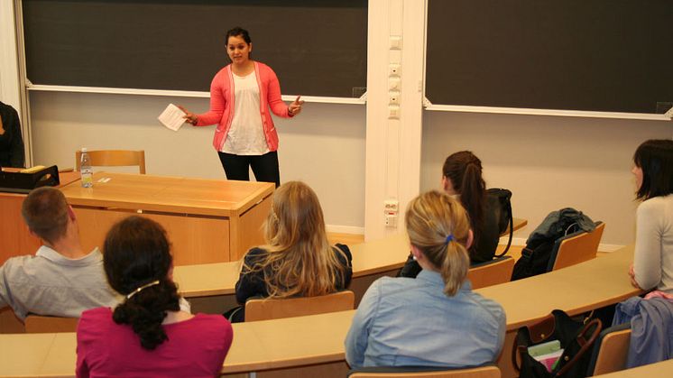 Mitt Liv deltagare tränar presentationsteknik och delar med sig av sina livshistorier