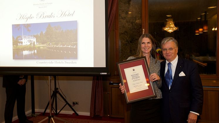 Högbo Brukshotell utnämnt till Europas ”Best Outdoor Activities Historic Hotel”.