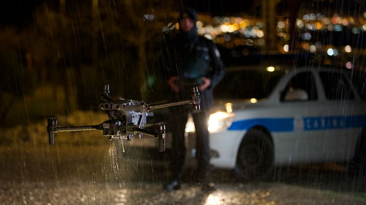DJI M30 flying in the rain