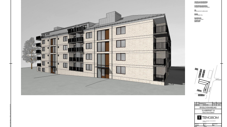 Illustration flerbostadshus Karlagatan