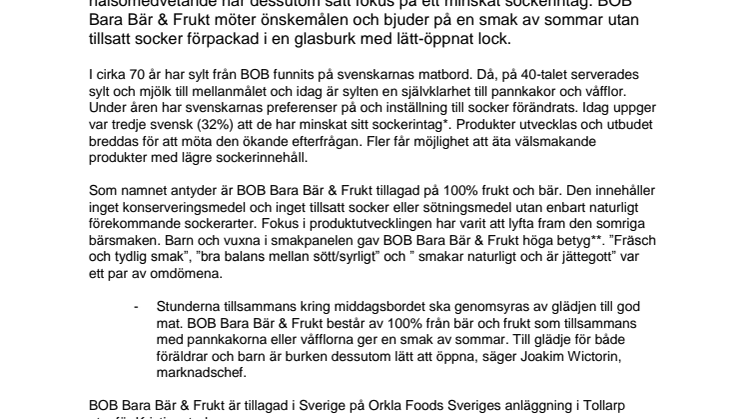 BOB Bara frukt och bär ger smak av sommaren