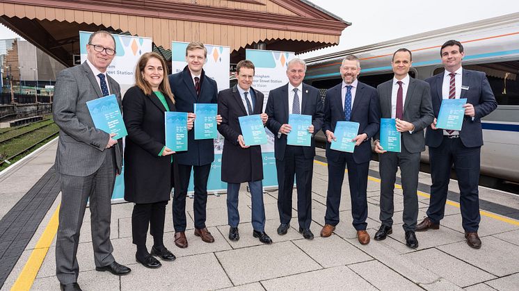 West Midlands Mayor, Andy Street and partners at Birmingham Moor Street station