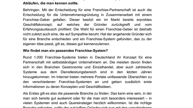 Wie werde ich Franchise-Unternehmer?