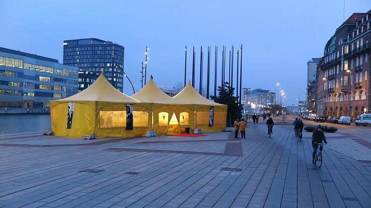 Frivilligpastorernas Humanitära utställning finns på Posthusplatsen i Malmö fram till den 24 februari.