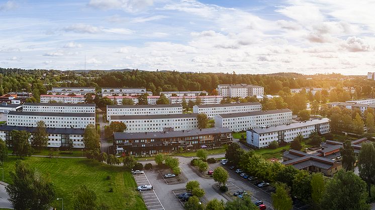 Vy över Våglängdsgatan och Hässleholmen. Foto: Tomas Eriksson