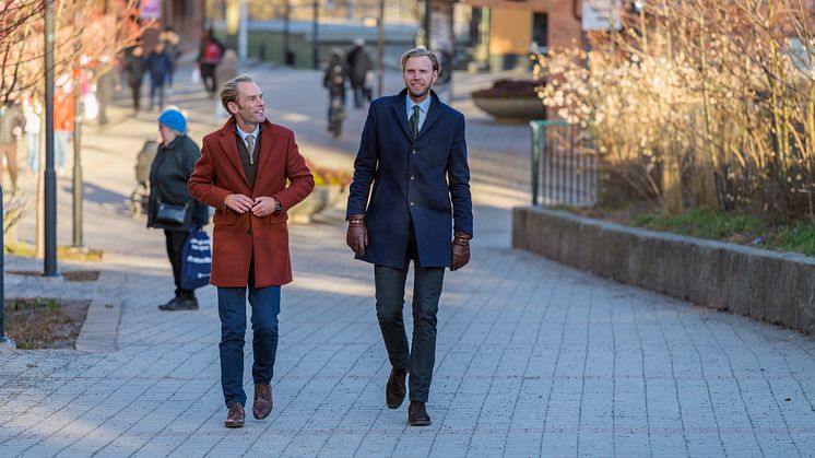 Franchisetagare Hampus Åsén och Robert Nilsson öppnar ett nytt Bjurforskontor på Lidingö.