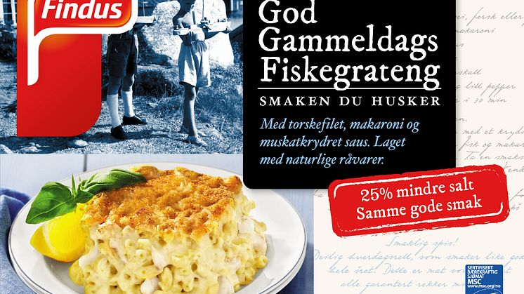 God Gammeldags fiskegrateng med mindre salt