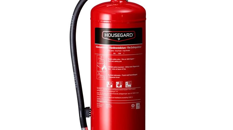 Brandsläckare bäst i test 2023 - Housegard pulver