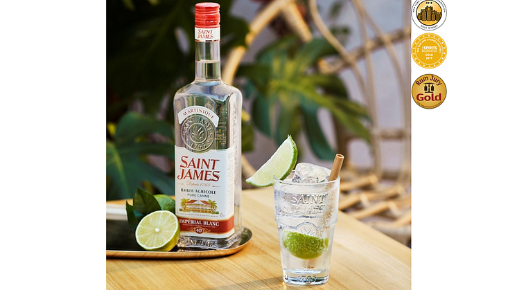 Den prisbelönta hantverksromen Saint James Impérial Blanc Rhum Agricole lanseras den 8:e juni!