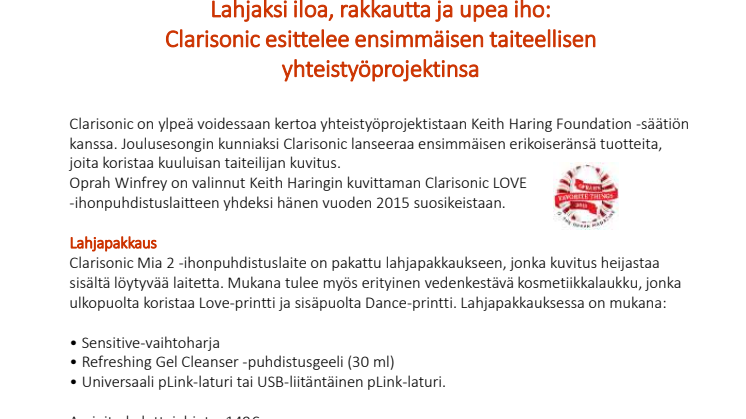 Lahjaksi iloa, rakkautta ja upea iho: Clarisonic esittelee ensimmäisen taiteellisen yhteistyöprojektinsa 
