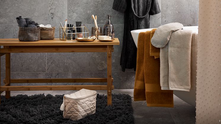 Mit der neuen Nordic Bathroom Kollektion von JYSK fühlst du dich im Handumdrehen rundum entspannt.