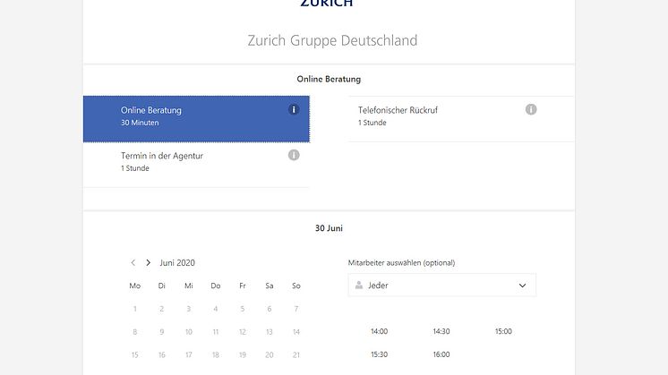 Screenshot Microsoft Bookings