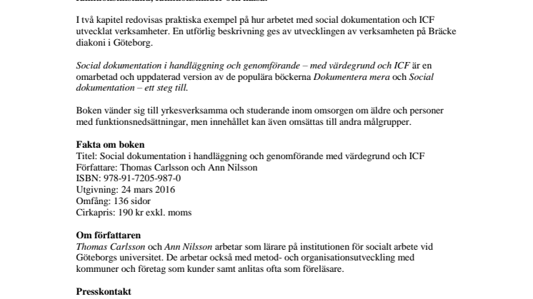 ​Boknytt – sammanfattning av nya regelverk för social dokumentation inom handläggning och genomförande