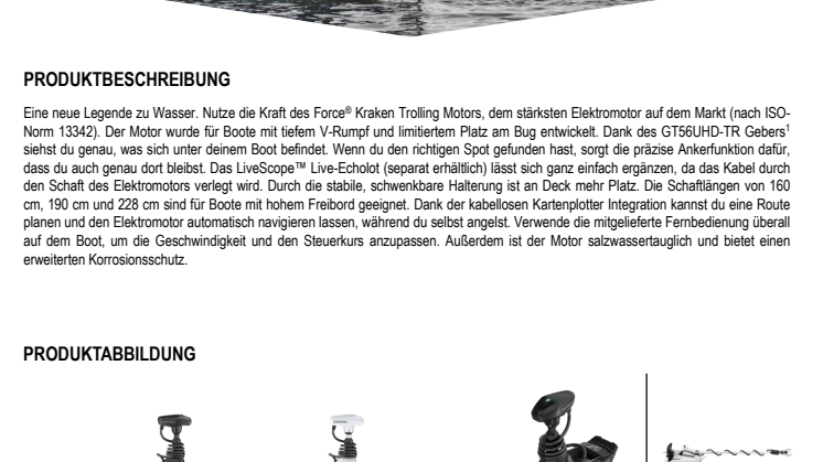 Datenblatt Garmin Force Kraken 