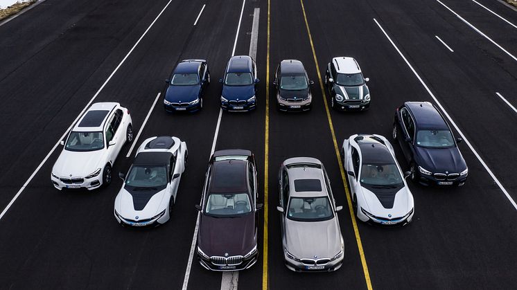 BMW Group's modelprogram af elektrificerede biler, marts 2019