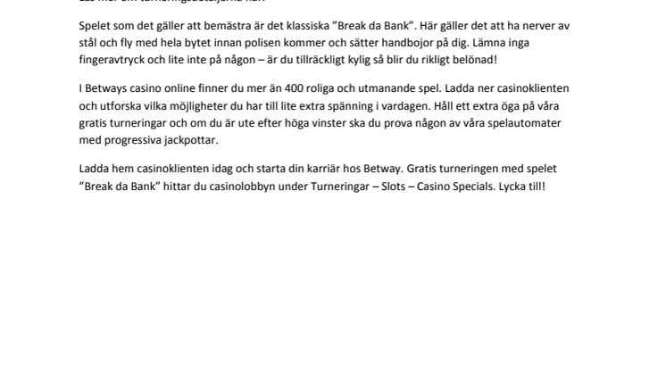 Vinn en lyxig weekend i Betways Casino