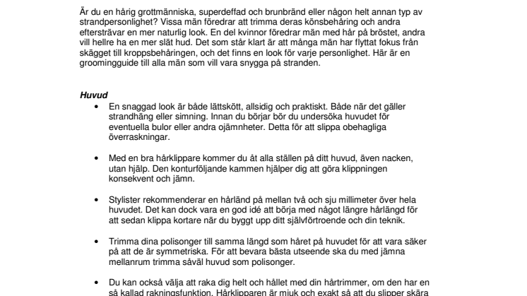 Grooming Guide: Så blir du redo för stranden